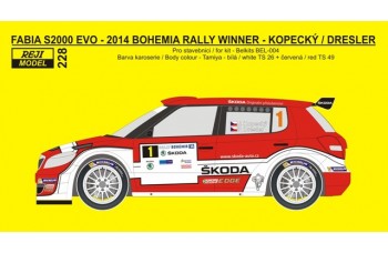 Decal – Fabia S2000 EVO - Retro design Bohemia / Barum rally 2014